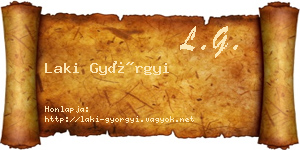 Laki Györgyi névjegykártya